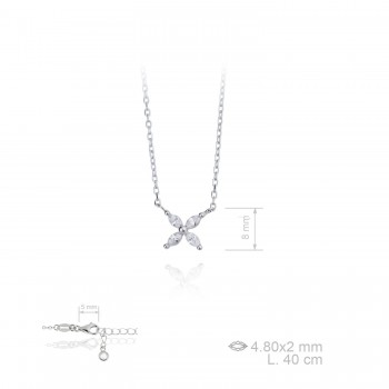 Silver Necklaces with Cubic...