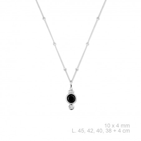 Silver Necklaces with Cubic Zirconium 