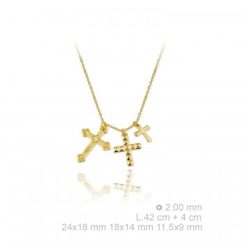 Silver Necklaces with Cubic...
