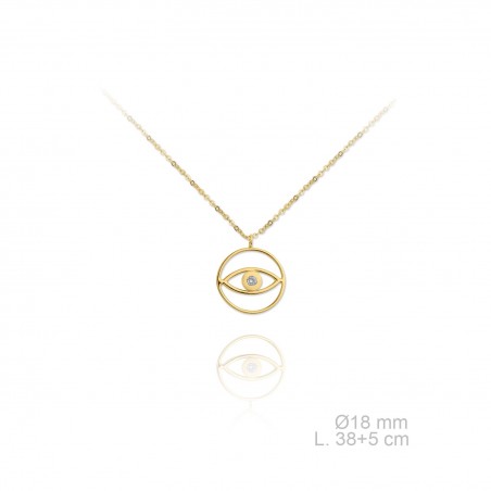 Gargantilha em Prata Esterlina e Zircões (Madrepérola)