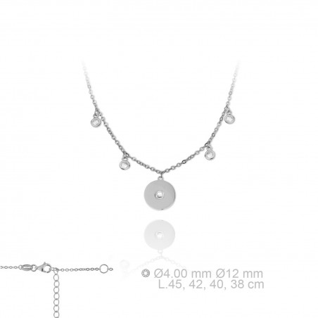 Silver Necklaces with Cubic Zirconium 