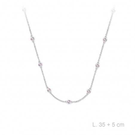 Gargantilla Choker Fantasía Circ. Rosa