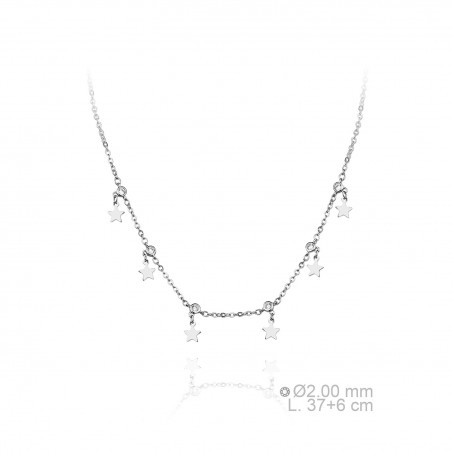 Silver Necklaces with Cubic Zirconium 