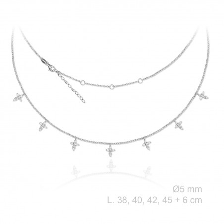 Silver Necklaces with Cubic Zirconium