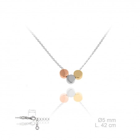 Gargantilla círculos bicolor