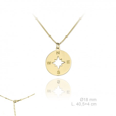 Gargantilla Rosa de los Vientos dorada