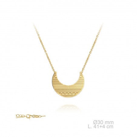 Gargantilla Luna Inca Dorada