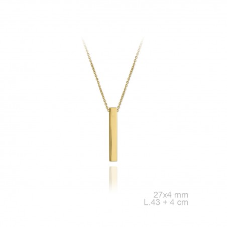 Gargantilla Lingote lisa Dorada