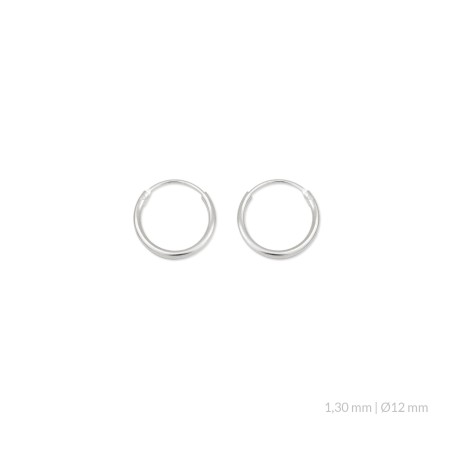 Aros Rodiados 12mm Ø