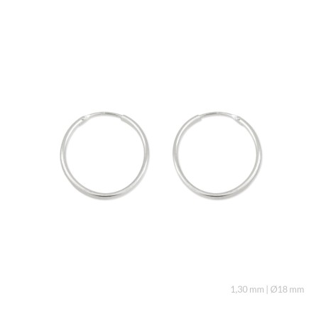 Silver Earrings | Ø18 mm