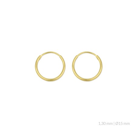 Boucles d'oreilles en Argent | Ø15 mm