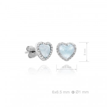Silver Earrings with Cubir...