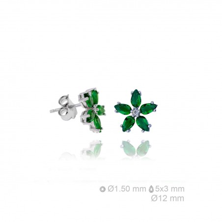 Silver Earrings with Cubir Zirconium 