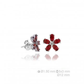 Silver Earrings with Cubir...