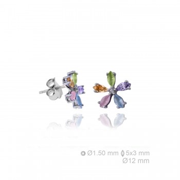 Pendientes Flor Zirc color