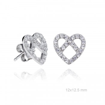 Silver Earrings with Cubir...