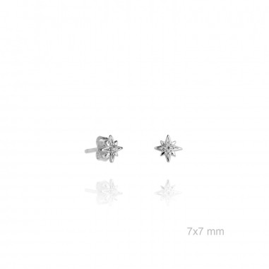 Brincos de Prata Esterlina e Zircônia