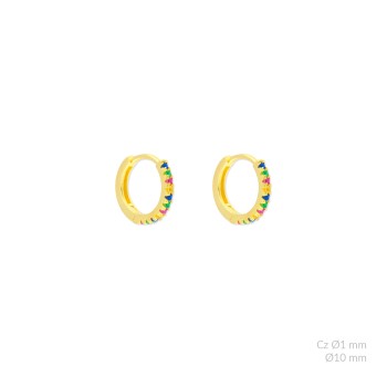 Silver Earrings with Cubir...