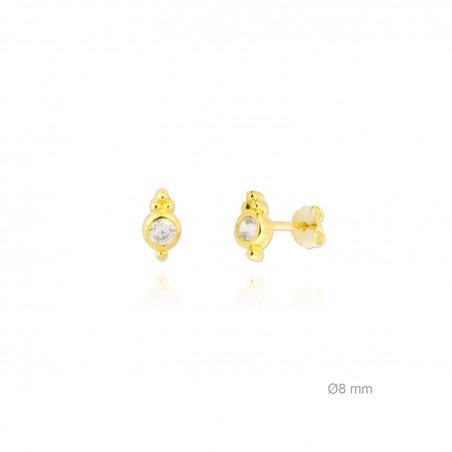 Brincos de Prata Esterlina e Zircônia