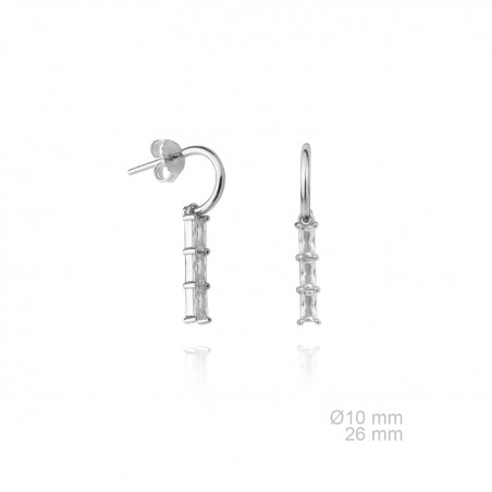 Silver Earrings with Cubir Zirconium