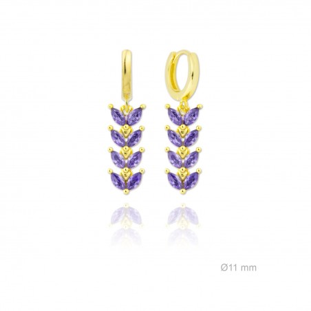 Brincos de Prata Esterlina e Zircônia