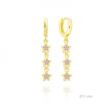 Pendientes de Plata de Ley y Circonita