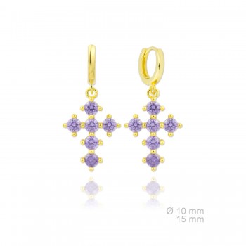 Silver Earrings with Cubir...