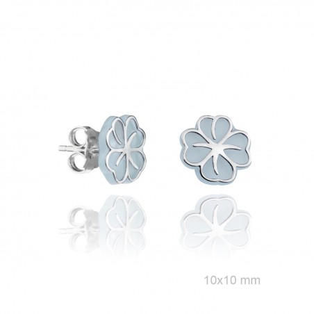Pendientes Flor Piedra azul