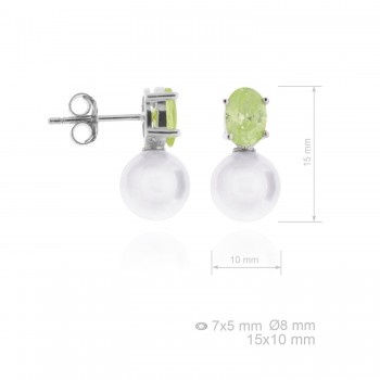 Pendientes perla concha de...