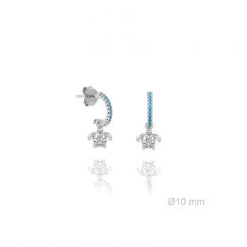 Aros Bali Turquesa Tortuga