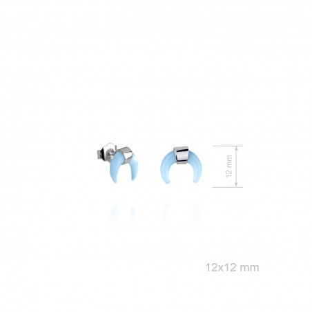 Pendientes Luna Invertida Azul