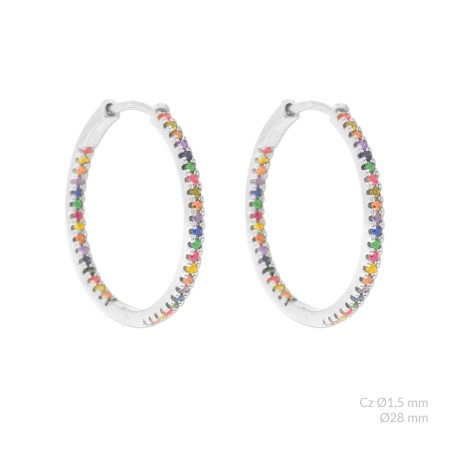 Boucles d'oreilles en Argent | Ø28mm