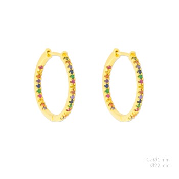 Silver Earrings with Cubir...