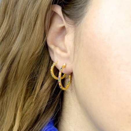 Aros de Plata de Ley y Circonita | Ø22mm