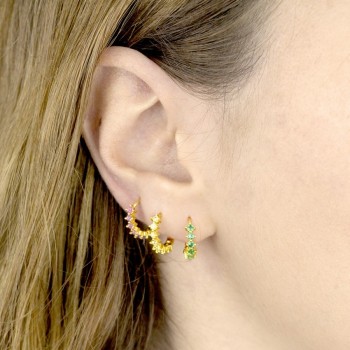 Silver Earrings with Cubir... 2