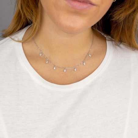 Gargantilla de Plata de Ley y circonitas