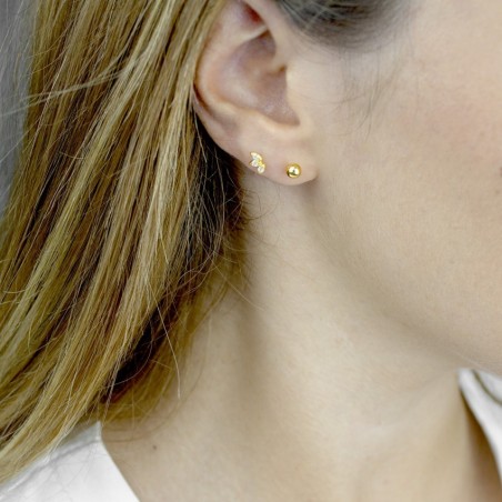 Brincos de Prata Esterlina e Zircônia