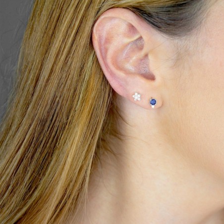 Brincos de Prata Esterlina e Zircônia