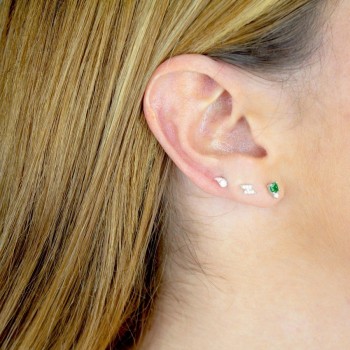 Silver Earrings with Cubir... 2