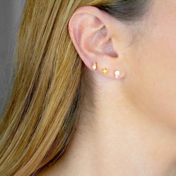 Silver Earrings with Cubir... 2