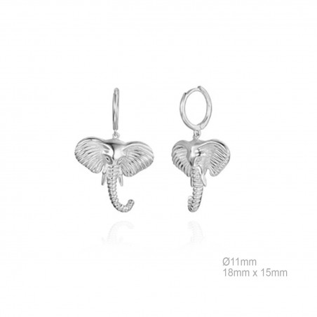 Pendientes Aro 11mm Elefante
