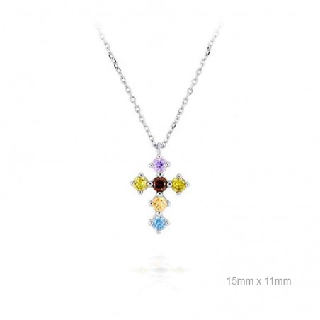 Gargantilla Cruz Cir. Color