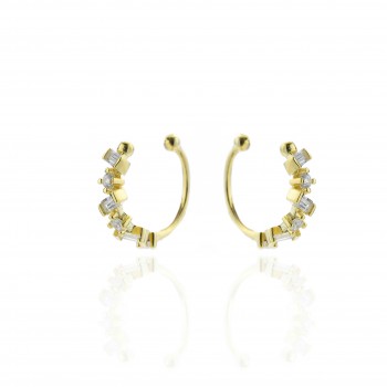 Pendientes Earcuff Dorado...