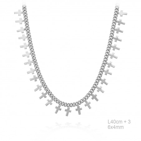 Gargantilla Barbada Multi-Cruces