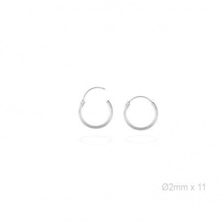 Boucles d'oreilles Argent lisse