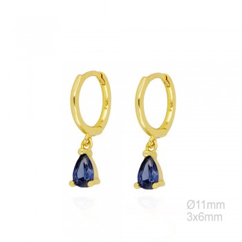Pendientes Aro Dorado Circ...