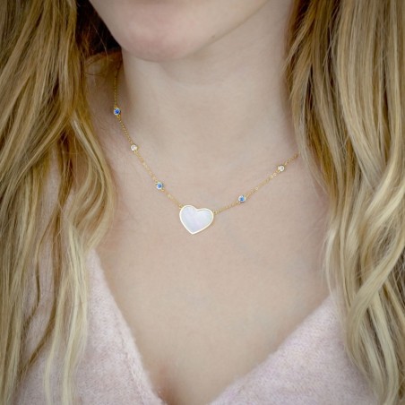 Gargantilla Corazón Zirc Dorada