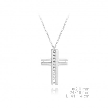 Collier en argent avec zirconites