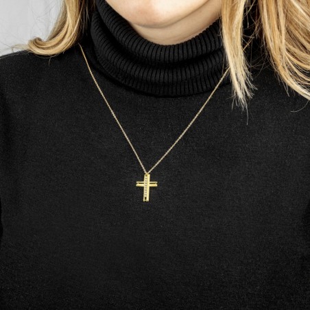 Gargantilha de prata con zirconias