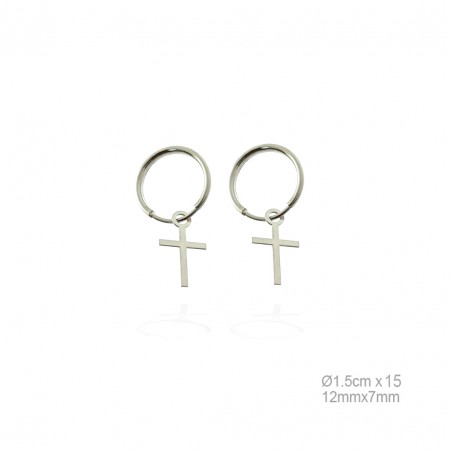 Boucles d'oreilles Argent lisse